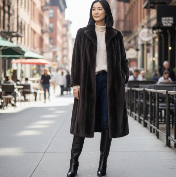 GALLERY FULL LENGTH FAUX FUR COAT - Picture 1 of 16